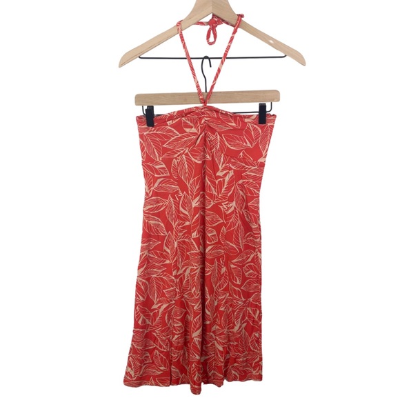 Casual Corner Dresses & Skirts - Casual Corner Y2K Tropical Coral Strapless Jersey Dress Small INV268